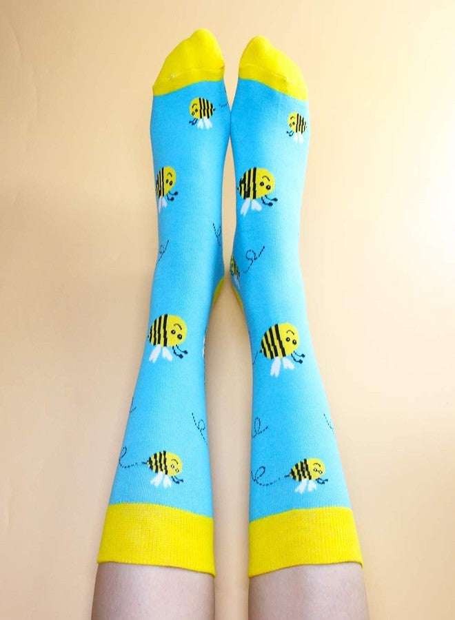 TOEJYJ Womens Socks size 9-11, Cute Funny Fun Crazy Cool Novelty Long Cotton Calf Crew Socks, Gift for Women Ladies Girls Teens - Image 4